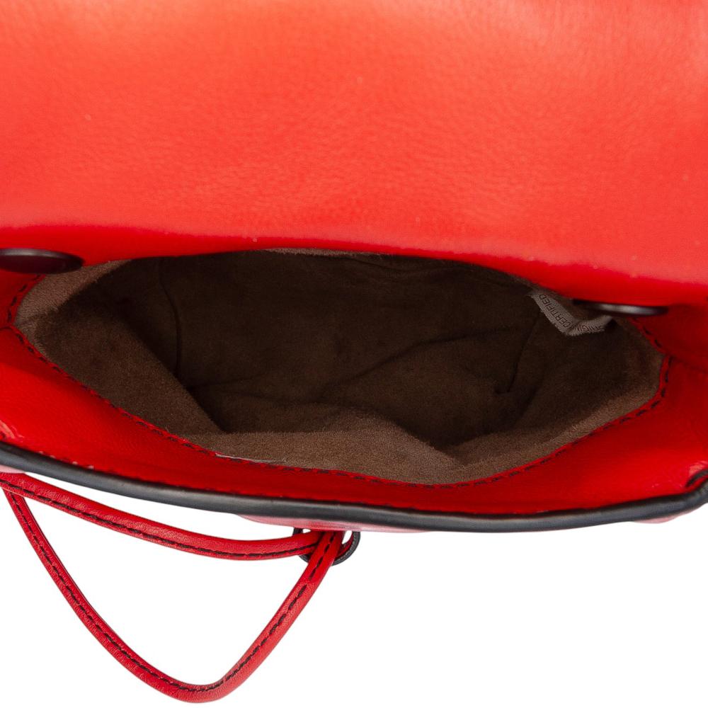 Bottega Veneta AB Bottega Veneta Red Nappa Leather Leather Nappa Intrecciato Double Sided Flap Crossbody Italy