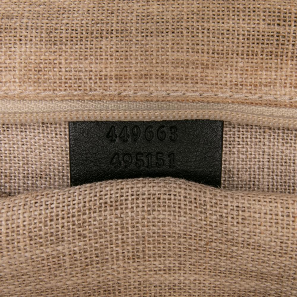 Gucci AB Gucci Black Calf Leather Medium Microguccissima Dome Satchel Italy