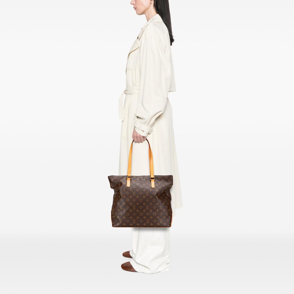 Louis Vuitton B Louis Vuitton Brown Monogram Canvas Canvas Monogram Cabas Mezzo France