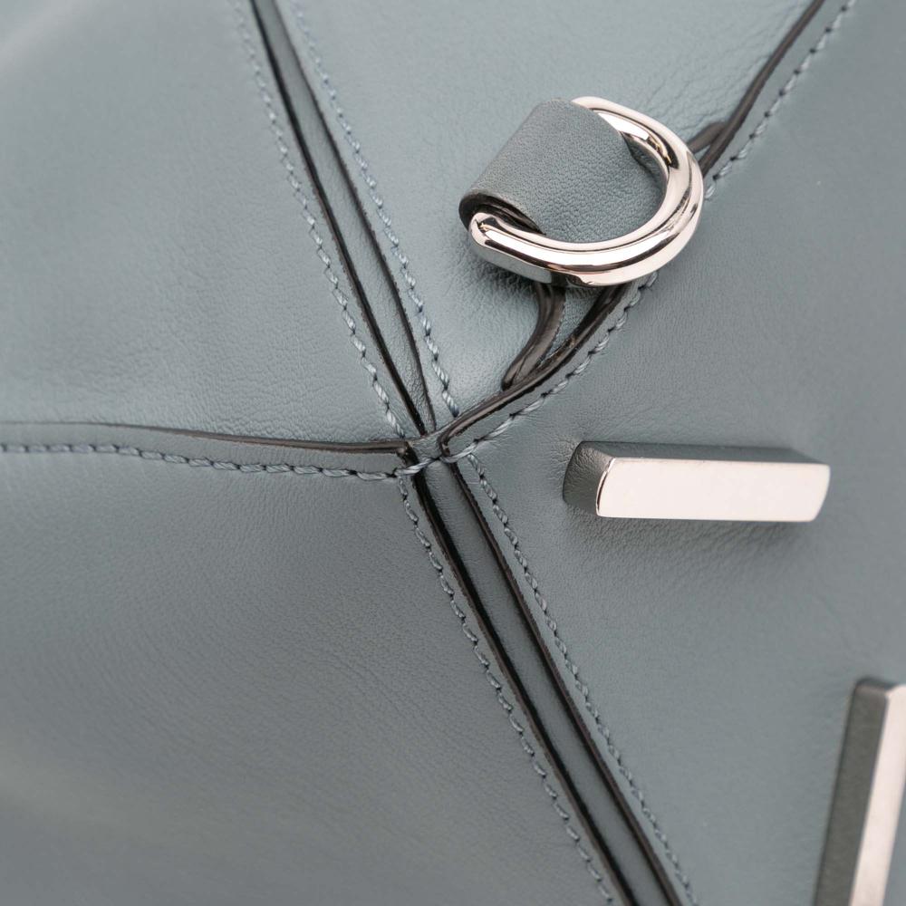 Loewe AB LOEWE Blue Light Blue Calf Leather Small skin Puzzle Satchel Spain