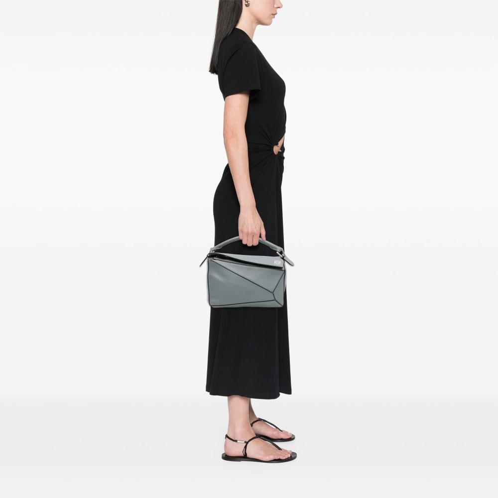 Loewe AB LOEWE Blue Light Blue Calf Leather Small skin Puzzle Satchel Spain