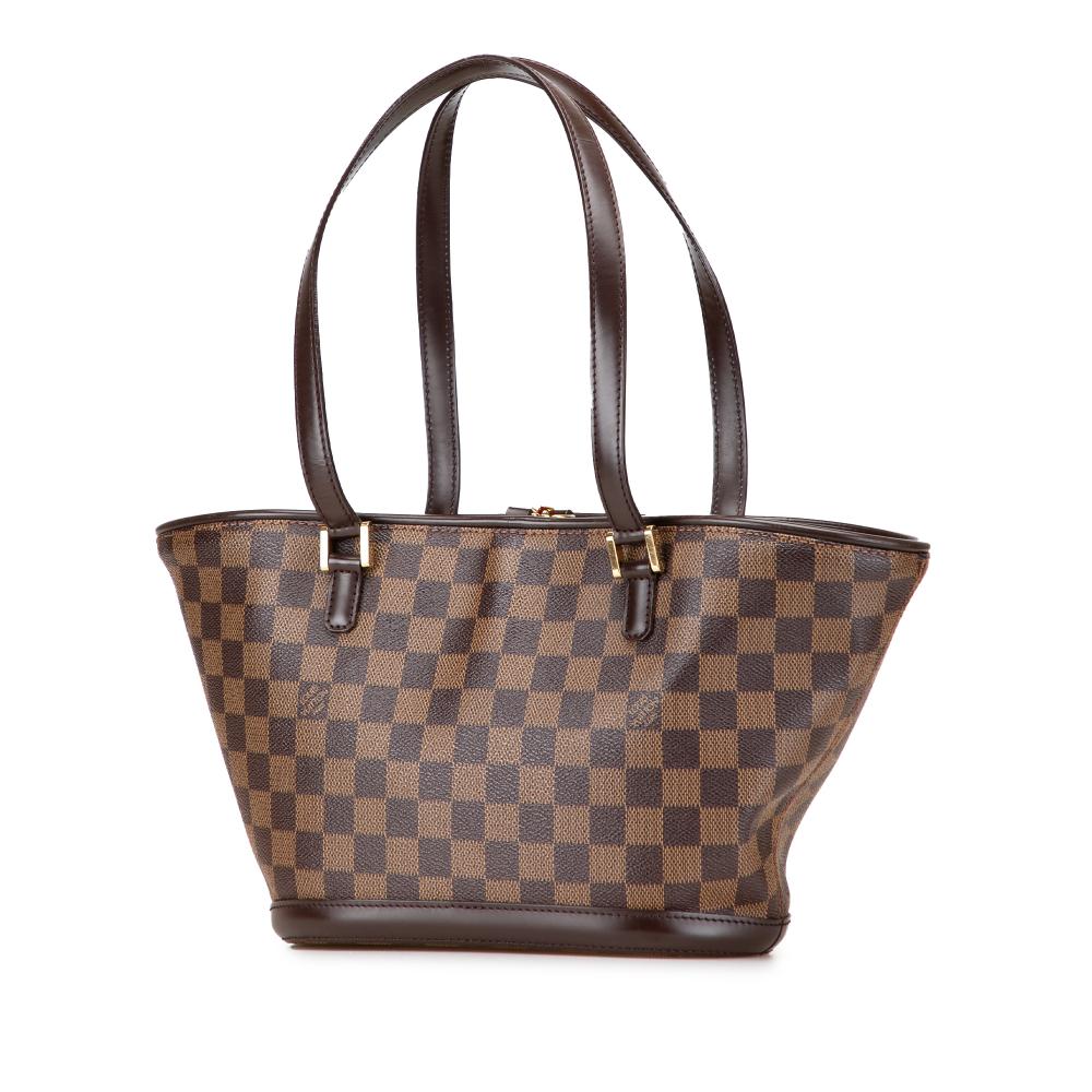 Louis Vuitton B Louis Vuitton Brown Damier Canvas Canvas Damier Ebene Manosque PM France