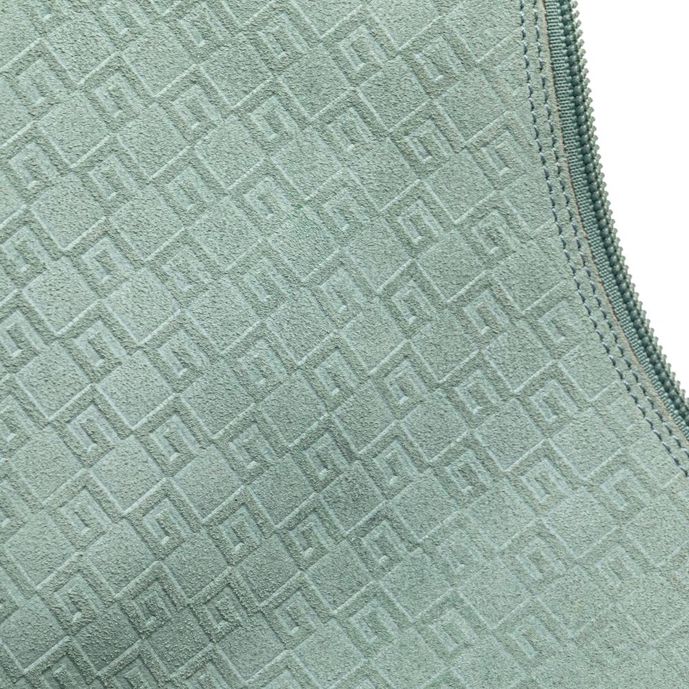 Gucci B Gucci Blue Light Blue Suede Leather G Square Hobo Italy