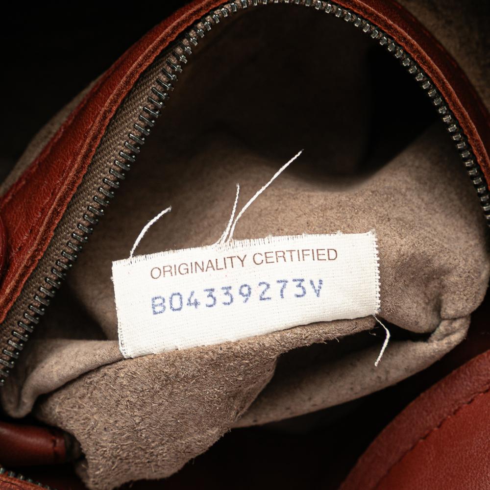 Bottega Veneta B Bottega Veneta Red Indian Red Nappa Leather Leather Nappa Intrecciato Flap Crossbody Italy