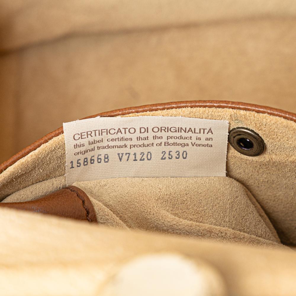 Bottega Veneta Brown Velvet Trimmed Nappa Intrecciato Frame Bag Italy