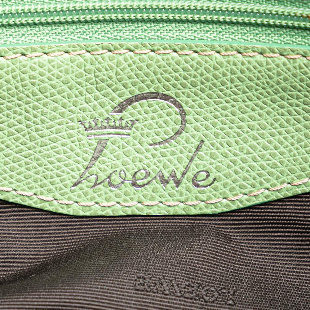 Loewe B LOEWE Green Mint Canvas Fabric Anagram Tote China