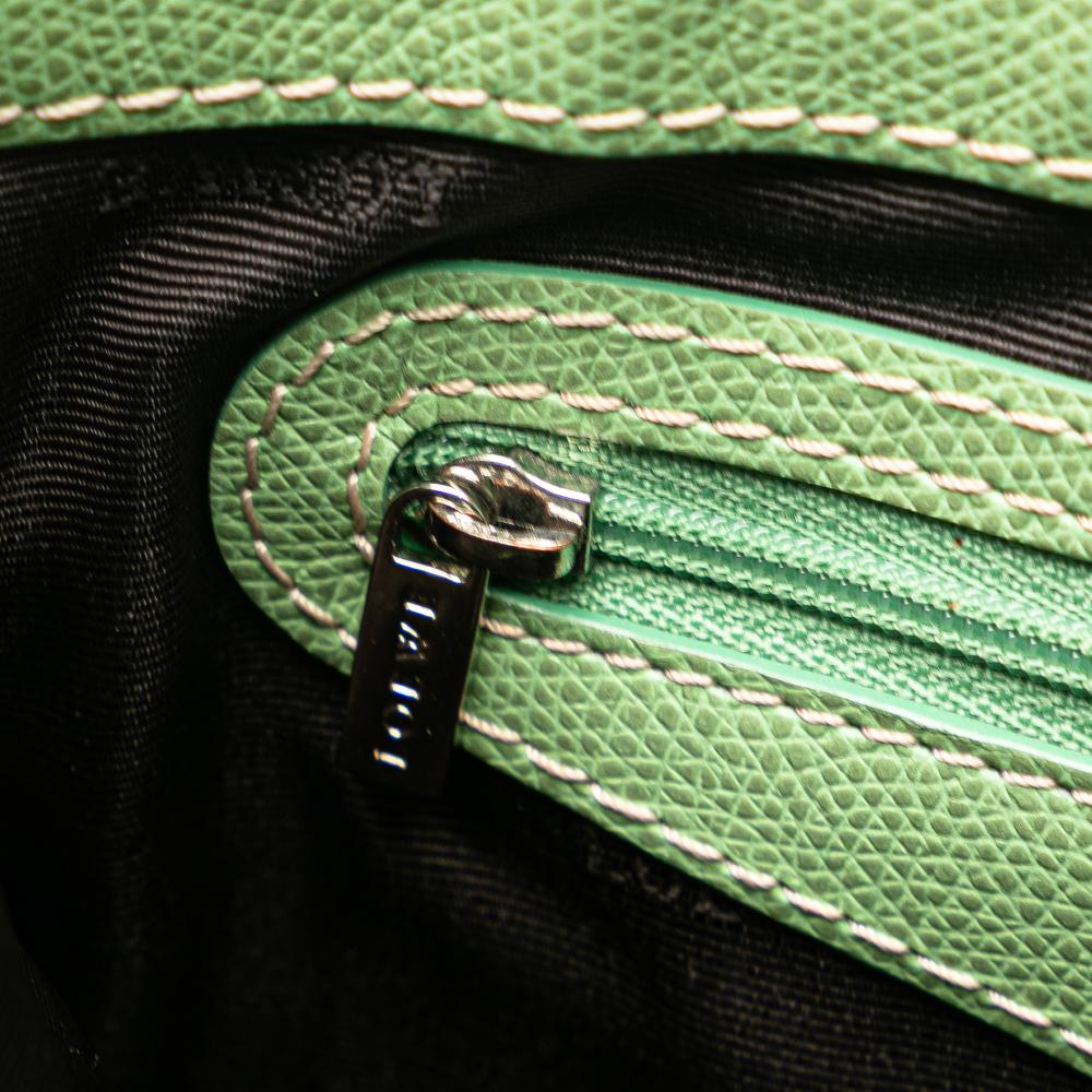 Loewe B LOEWE Green Mint Canvas Fabric Anagram Tote China