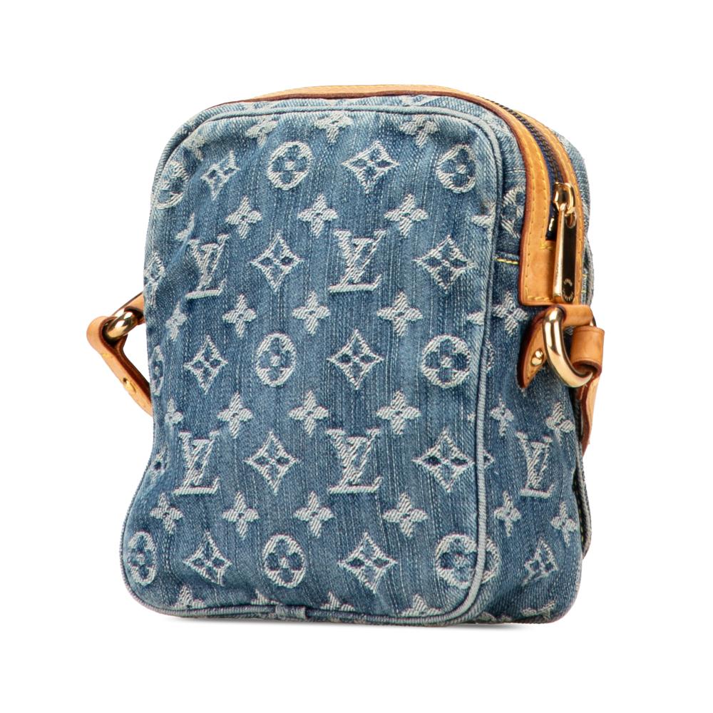 Louis Vuitton B Louis Vuitton Blue Denim Fabric Monogram Camera Bag France