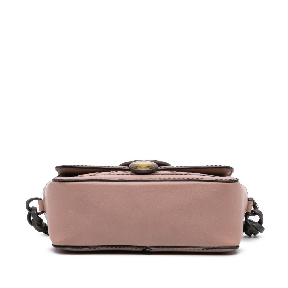 Bottega Veneta B Bottega Veneta Pink Nappa Leather Leather Nappa Intrecciato Mirror Lens Shoulder Bag Italy