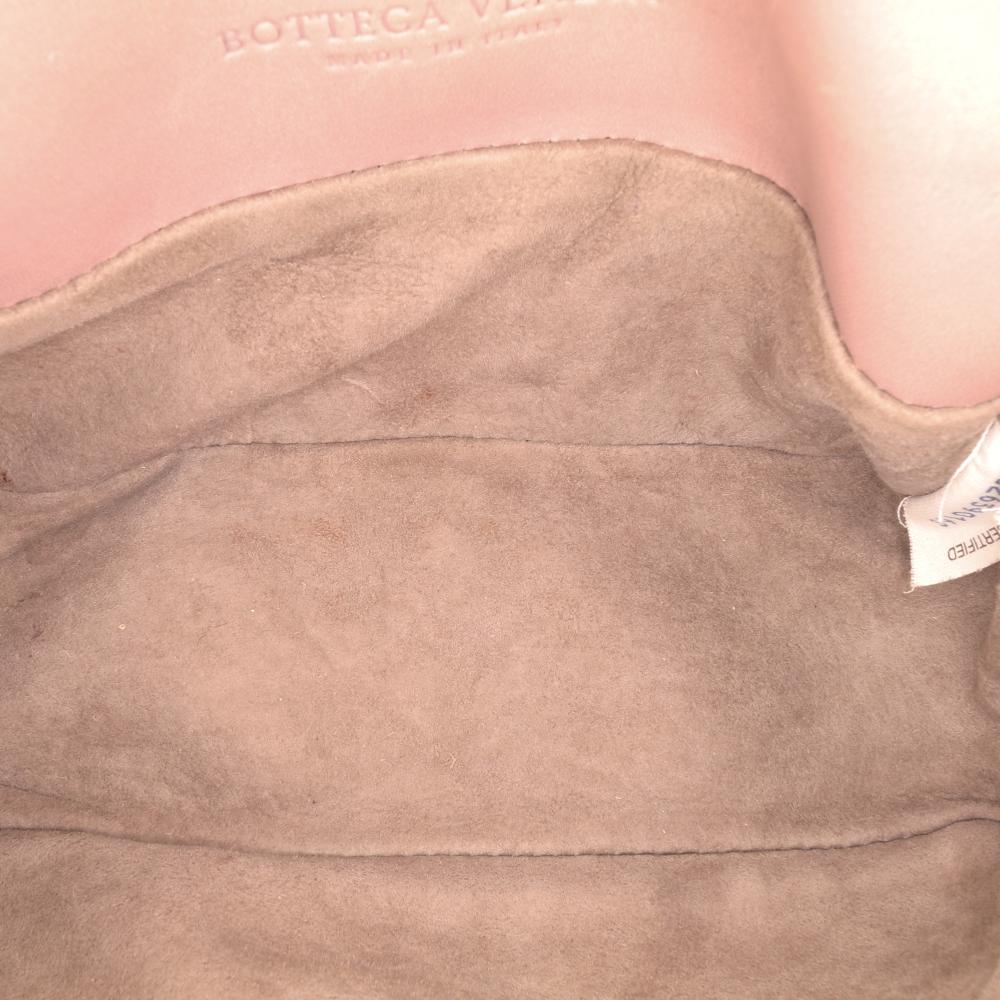 Bottega Veneta B Bottega Veneta Pink Nappa Leather Leather Nappa Intrecciato Mirror Lens Shoulder Bag Italy