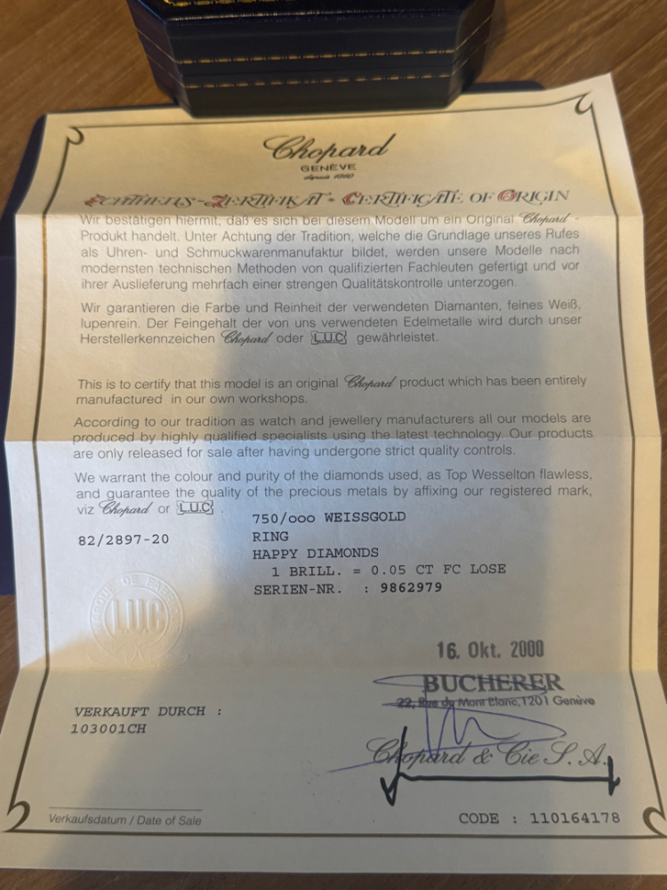 Chopard Bague diamants heureux