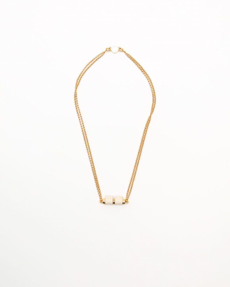 Hermès Leather Charniere Necklace