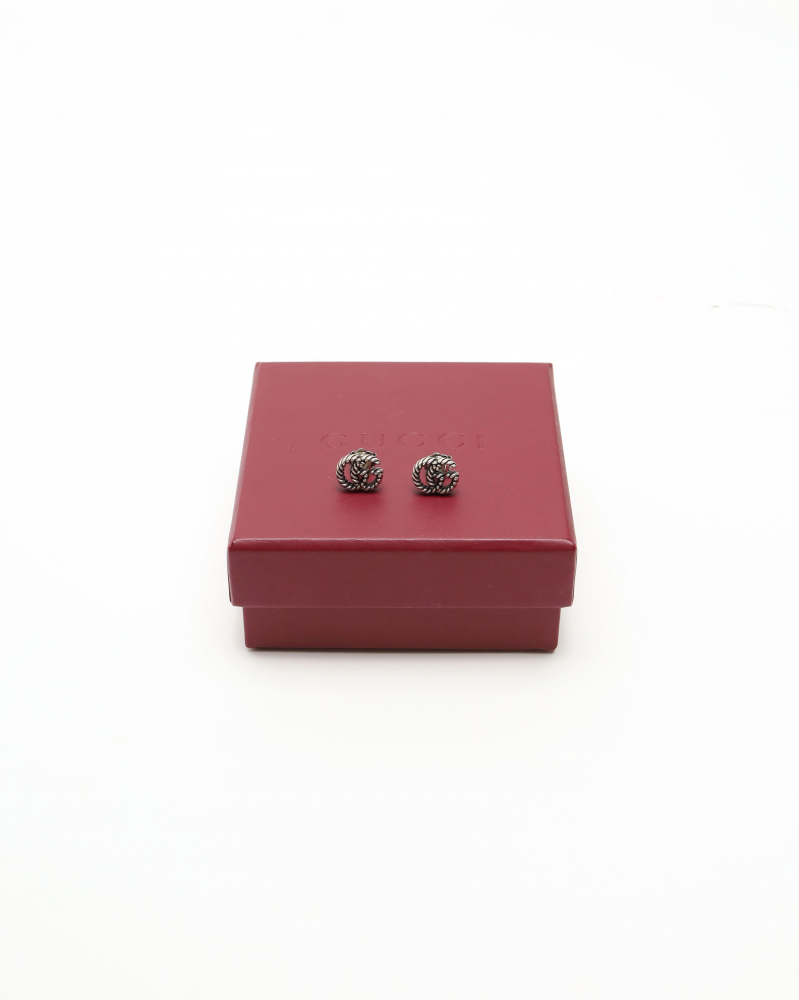 Gucci GG Silver Marmont Twist Earrings