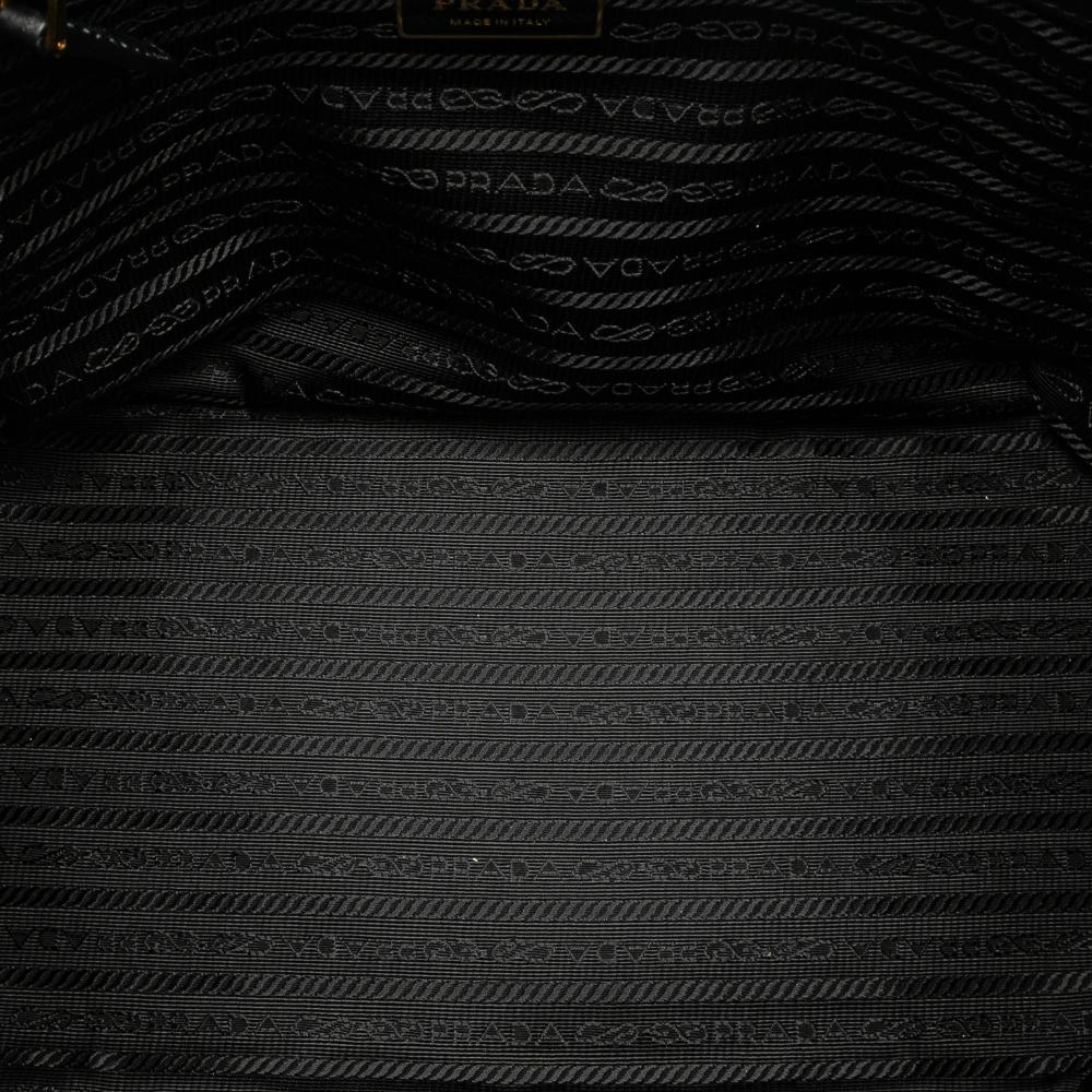 Prada B Prada Black Nylon Fabric Tessuto Canapa Logo Bow Satchel Italy