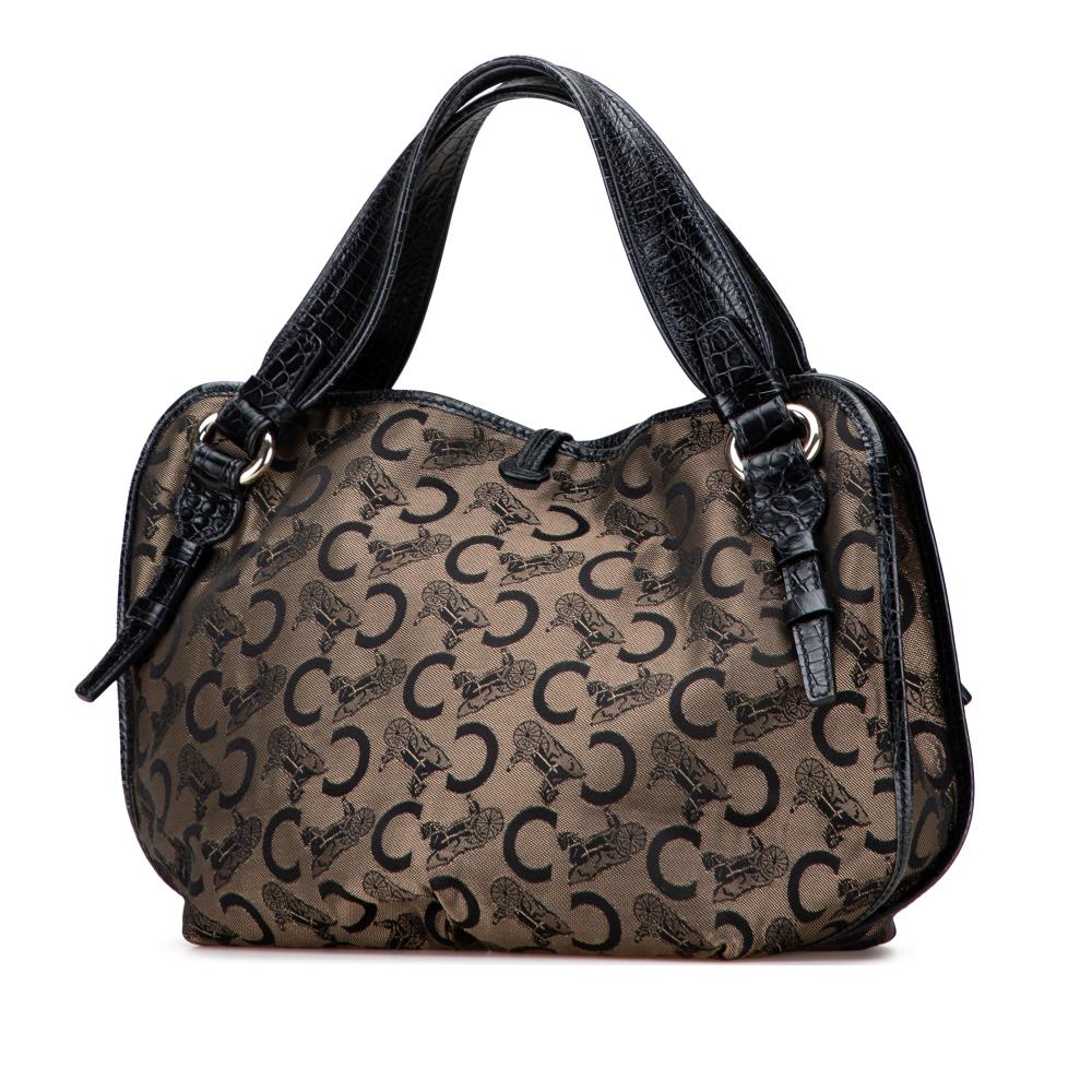 Celine B Celine Brown Canvas Fabric C Carriage Bittersweet Hobo China