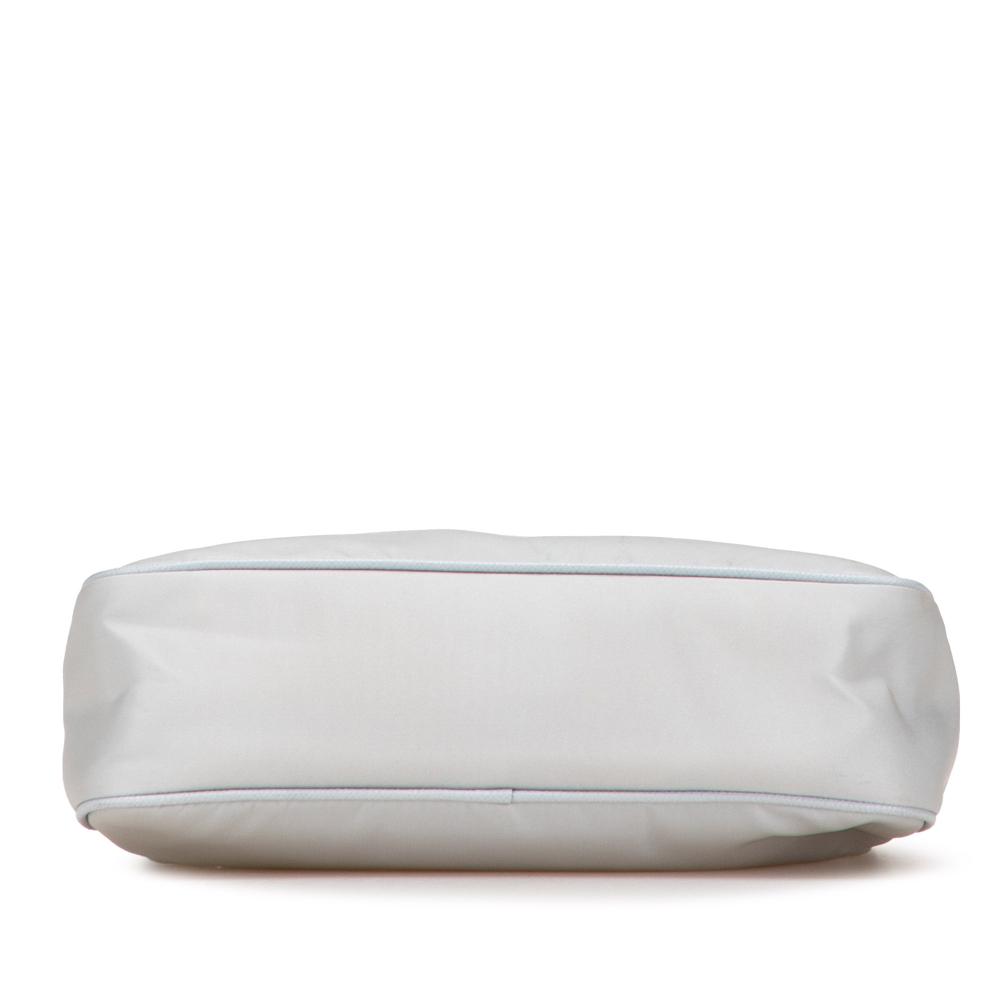 Prada B Prada Gray Light Gray Nylon Fabric Re Re Edition 2005 Satchel Italy