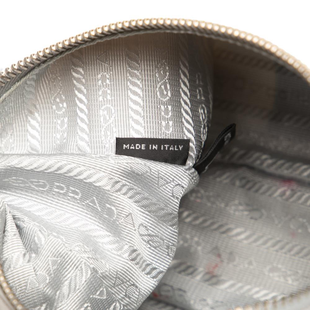 Prada B Prada Gray Light Gray Nylon Fabric Re Re Edition 2005 Satchel Italy