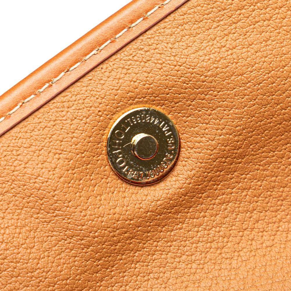 Celine B Celine Brown Coated Canvas Fabric Macadam Clutch Italy