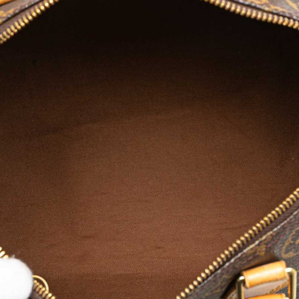 Louis Vuitton Speedy 30 Canvas Vintage Trunk Handbag Brown