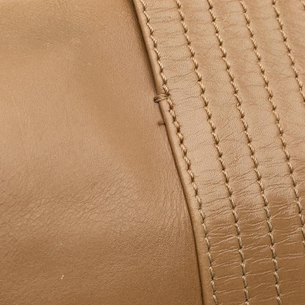 Fendi B Fendi Brown Calf Leather Baguette Chain Flap Italy