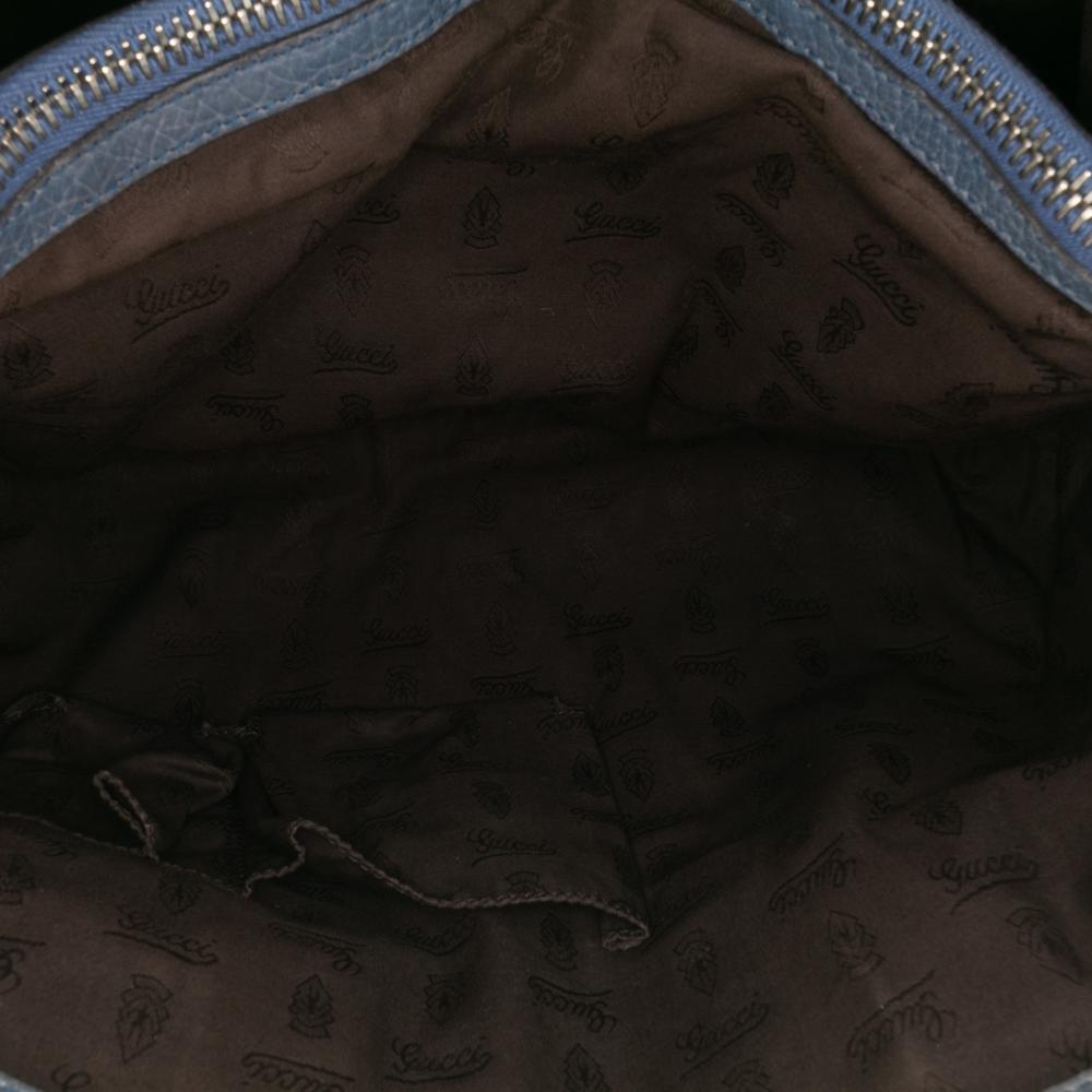 Gucci B Gucci Brown Beige Canvas Fabric GG Bamboo Libeccio Tote Italy