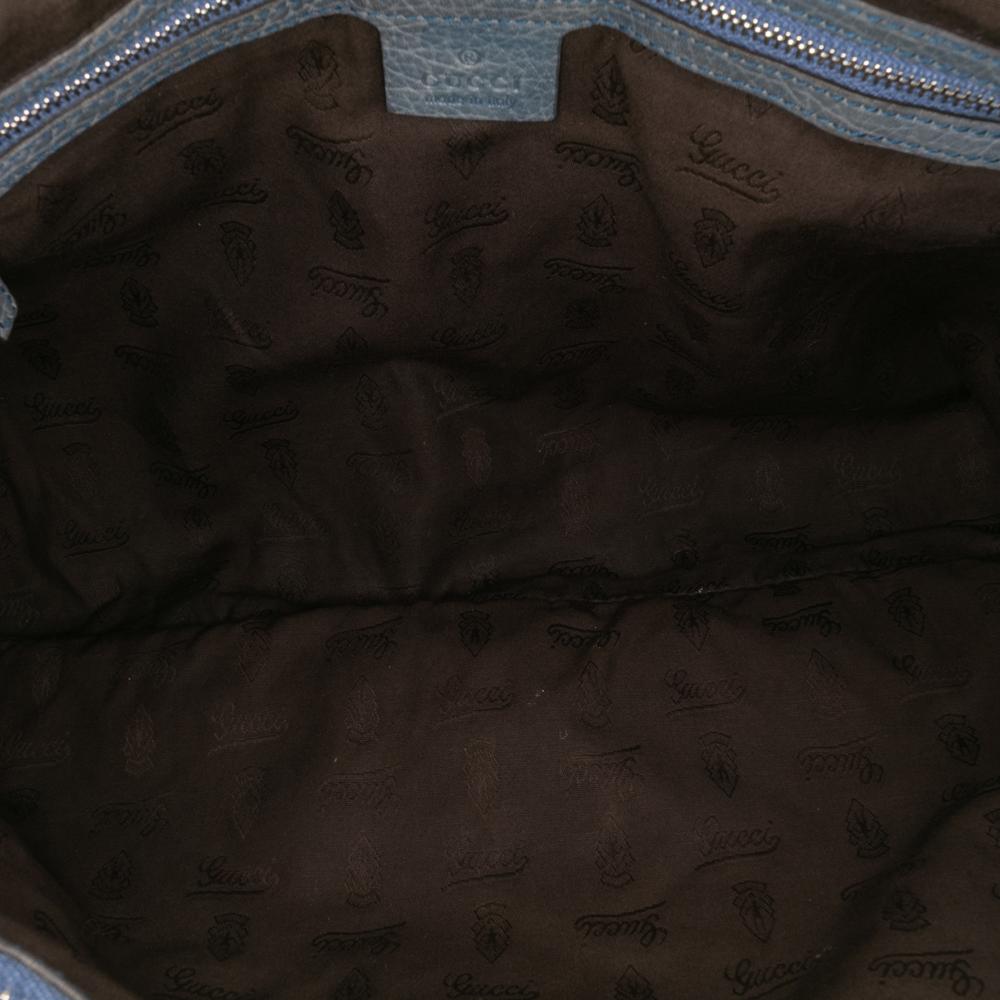 Gucci B Gucci Brown Beige Canvas Fabric GG Bamboo Libeccio Tote Italy