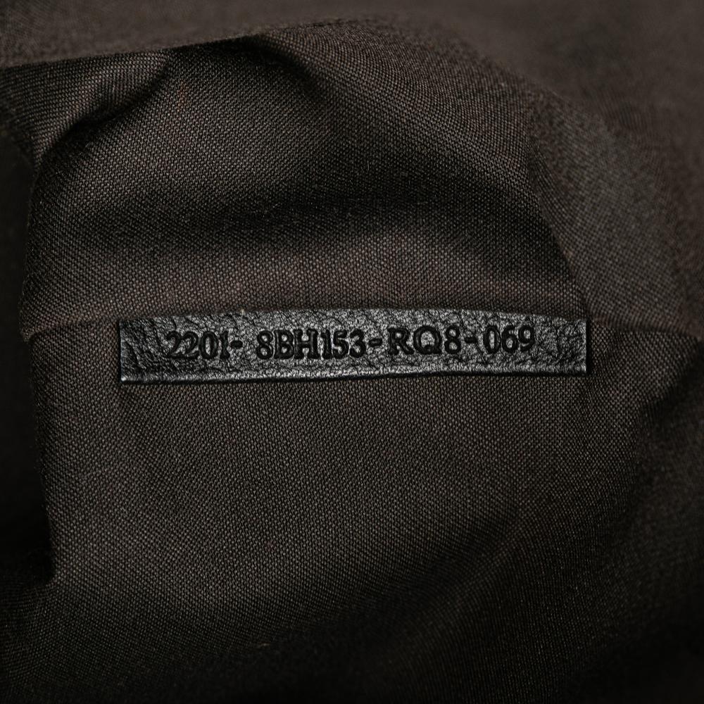 Fendi B Fendi Black Canvas Fabric Zucchino Tote Italy