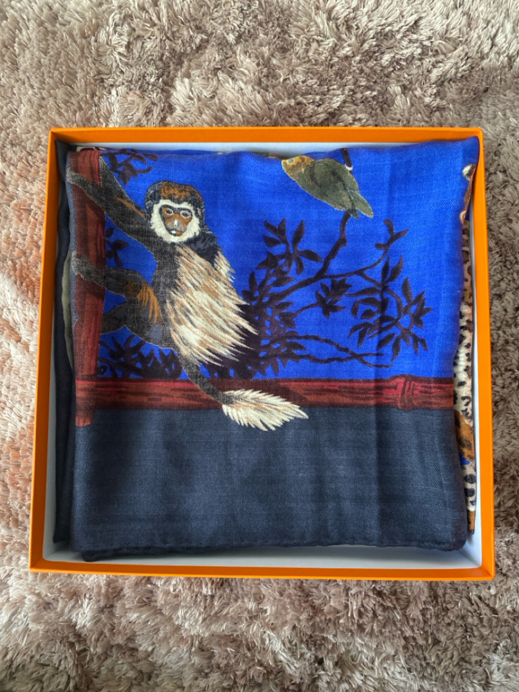 Hermès Châle tendresse féline