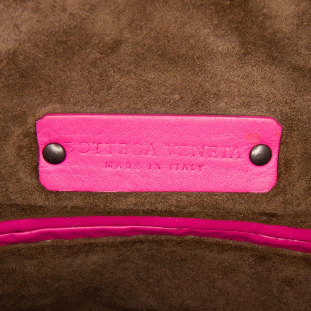 Bottega Veneta B Bottega Veneta Pink Hot Pink Nappa Leather Leather Nappa Intrecciato Boston Bag Italy