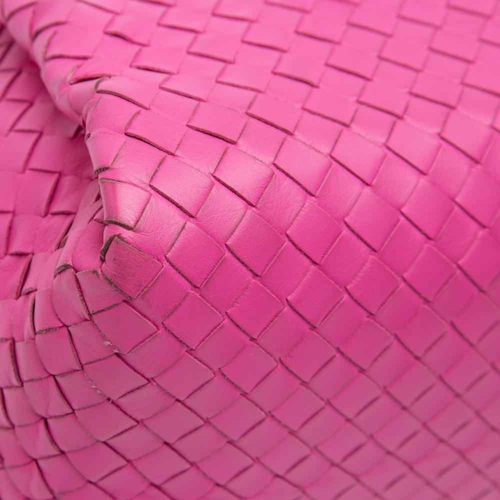 Bottega Veneta B Bottega Veneta Pink Hot Pink Nappa Leather Leather Nappa Intrecciato Boston Bag Italy