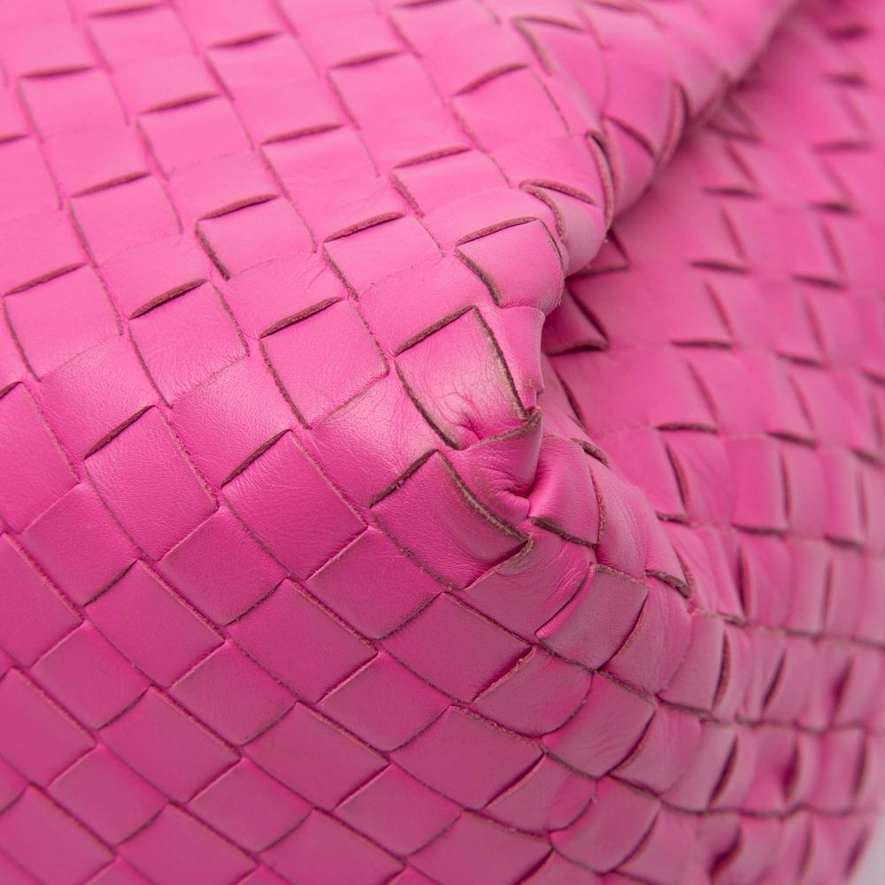 Bottega Veneta B Bottega Veneta Pink Hot Pink Nappa Leather Leather Nappa Intrecciato Boston Bag Italy