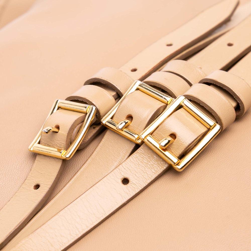 Burberry B Burberry Brown Camel Calf Leather Gosford Bridle Satchel Italy