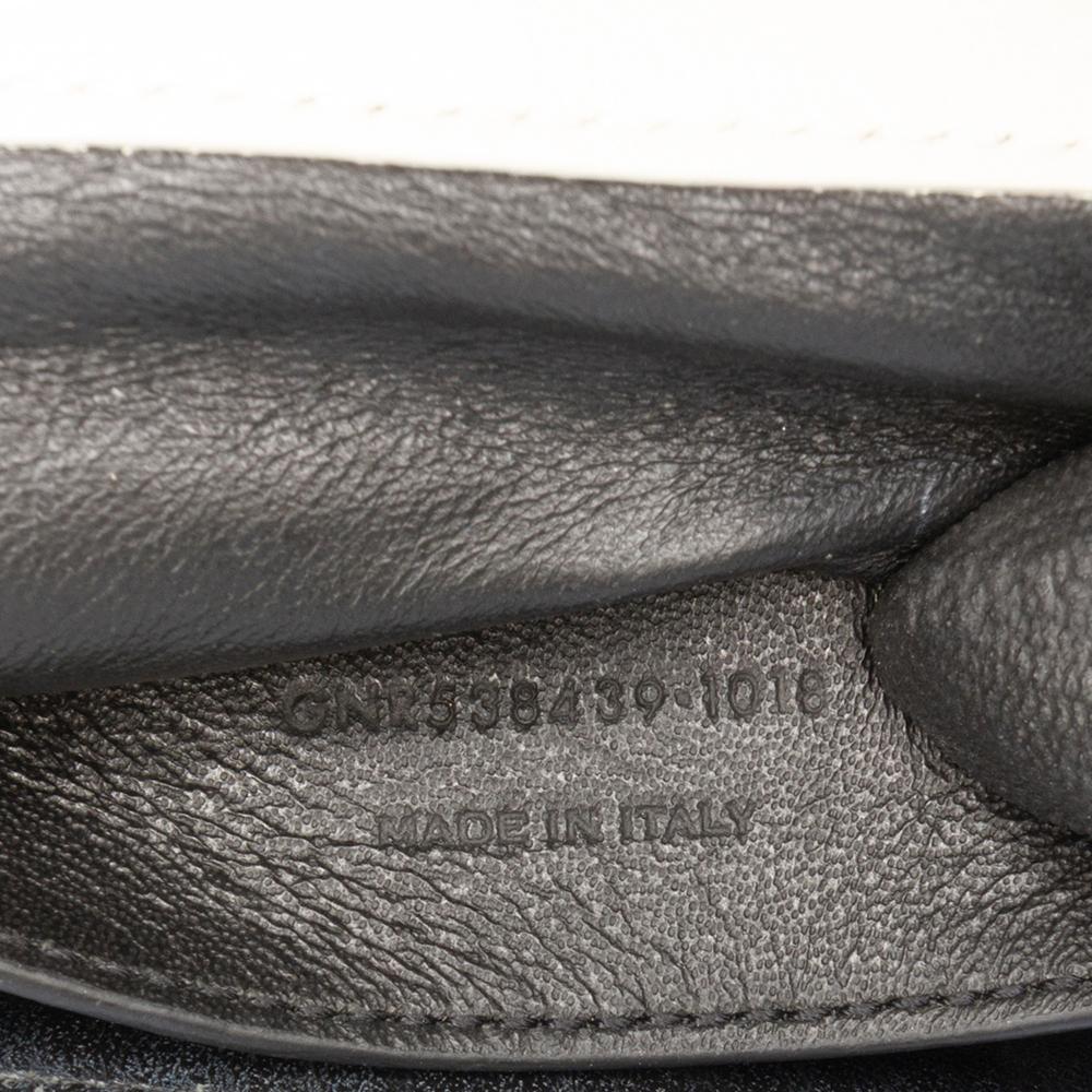 Saint Laurent B Saint Laurent White Pearl Lambskin Leather Leather Small Lambskin Monogram Vicky Chain Bag Italy