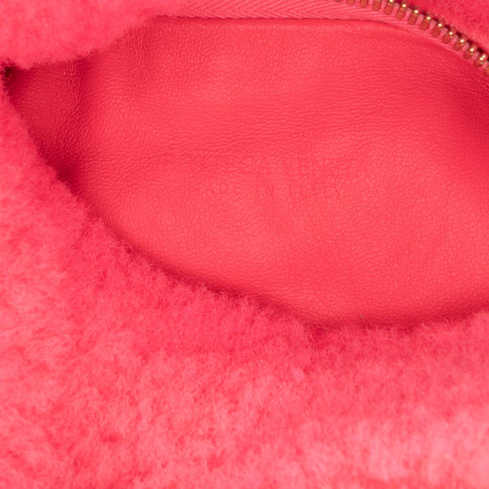 Bottega Veneta AB Bottega Veneta Pink Strawberry Fur Natural Material Mini Shearling Jodie Italy