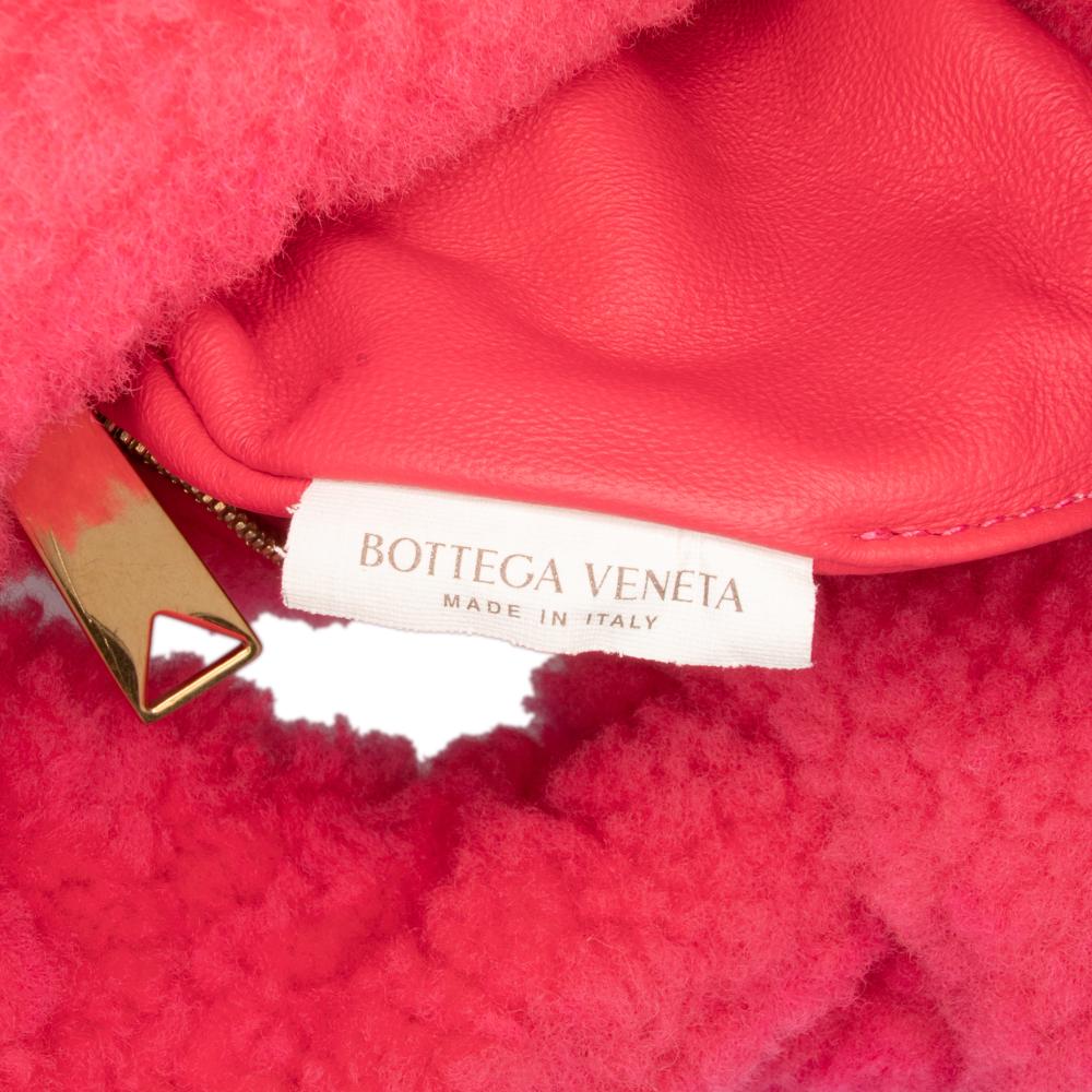 Bottega Veneta AB Bottega Veneta Pink Strawberry Fur Natural Material Mini Shearling Jodie Italy