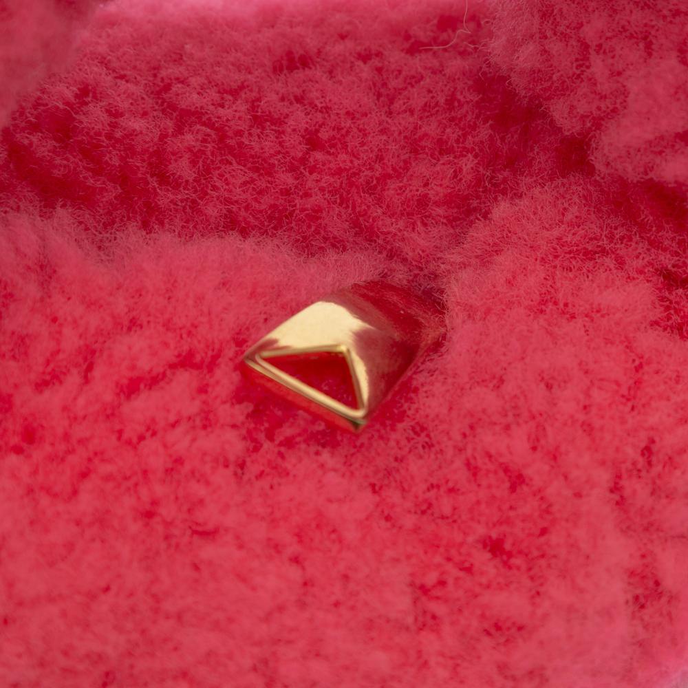 Bottega Veneta AB Bottega Veneta Pink Strawberry Fur Natural Material Mini Shearling Jodie Italy