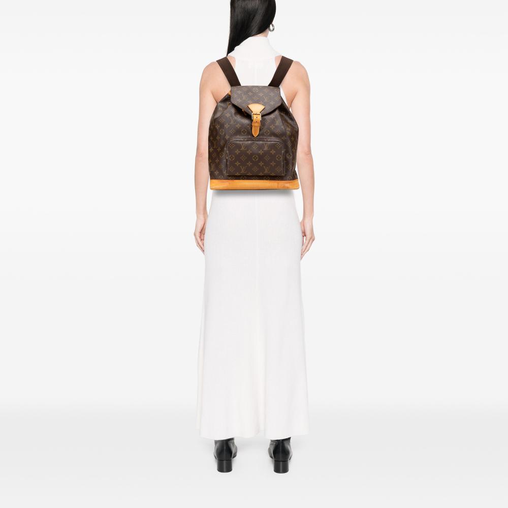 Louis Vuitton B Louis Vuitton Brown Monogram Canvas Canvas Monogram Montsouris GM France