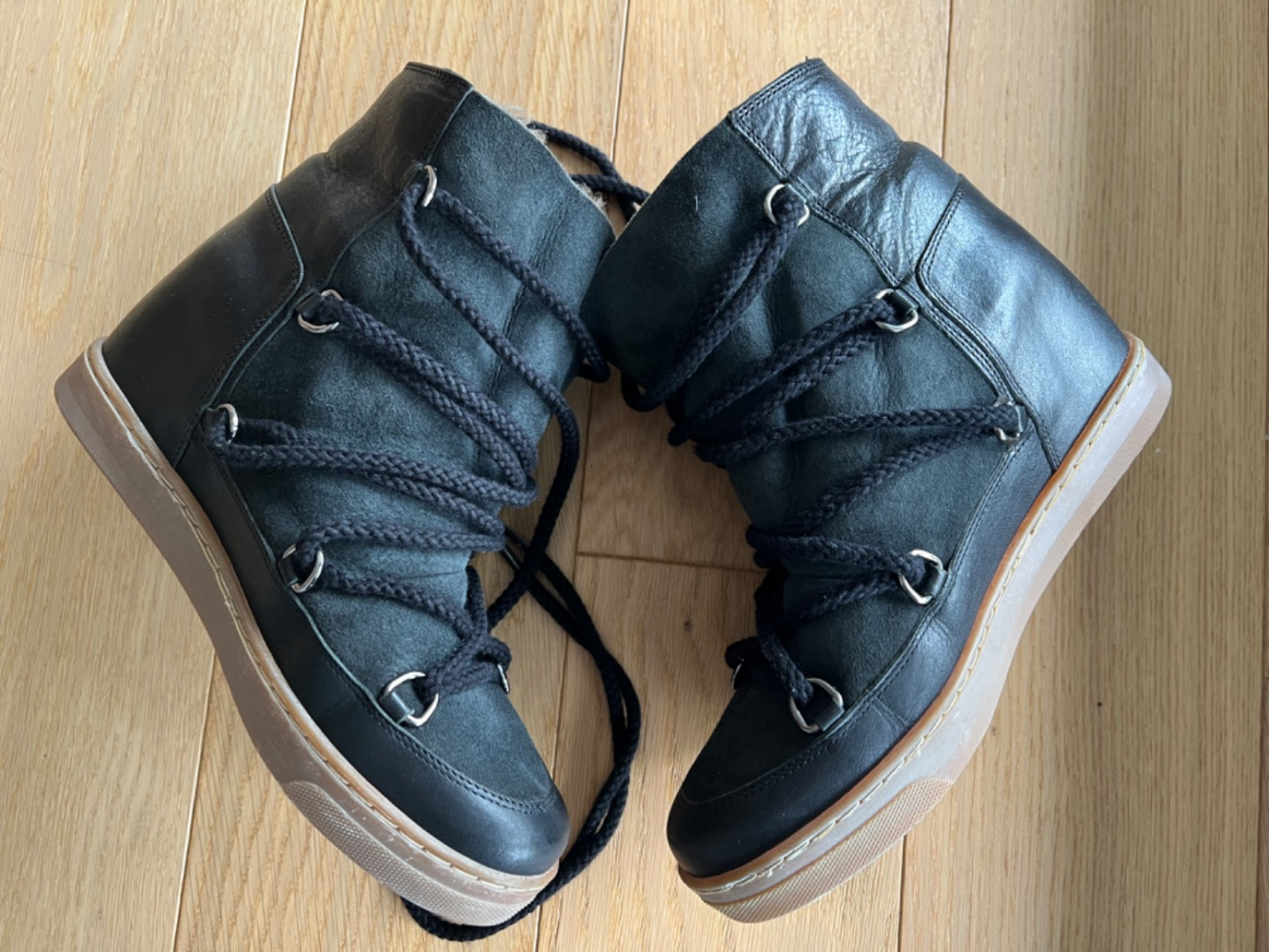 Isabel Marant Nowles Leder-Schneestiefel