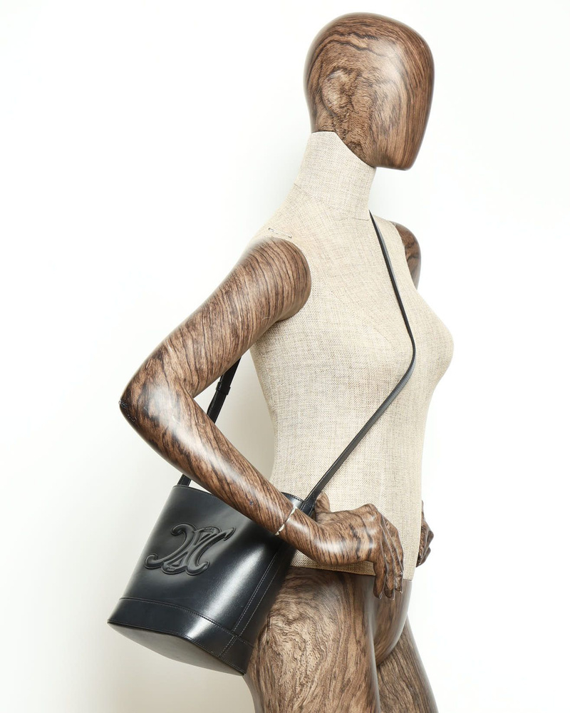 Celine Céline Small Bucket Cuir Triomphe Bag