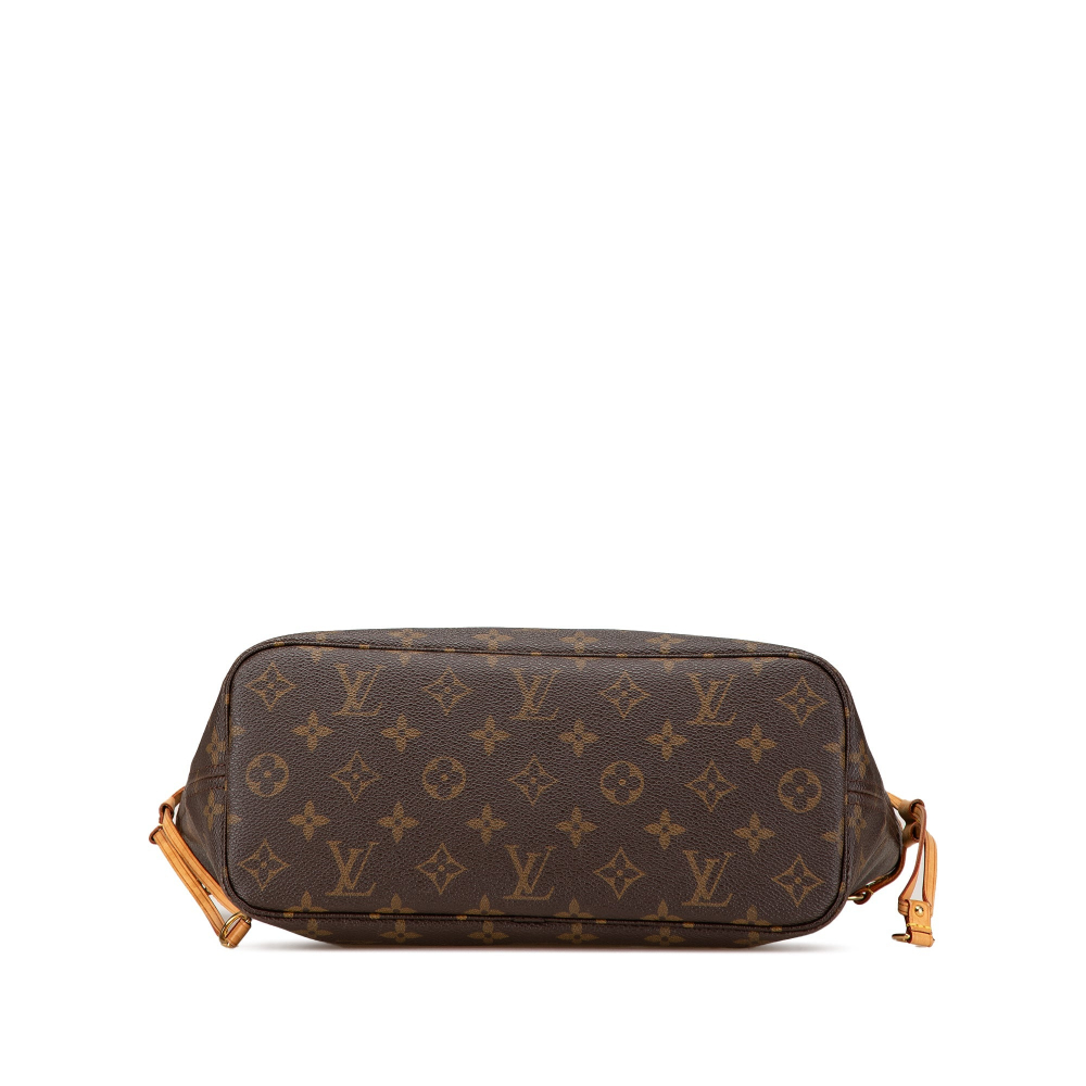 Louis Vuitton Neverfull PM Canvas Shopper Shoulder Bag Brown