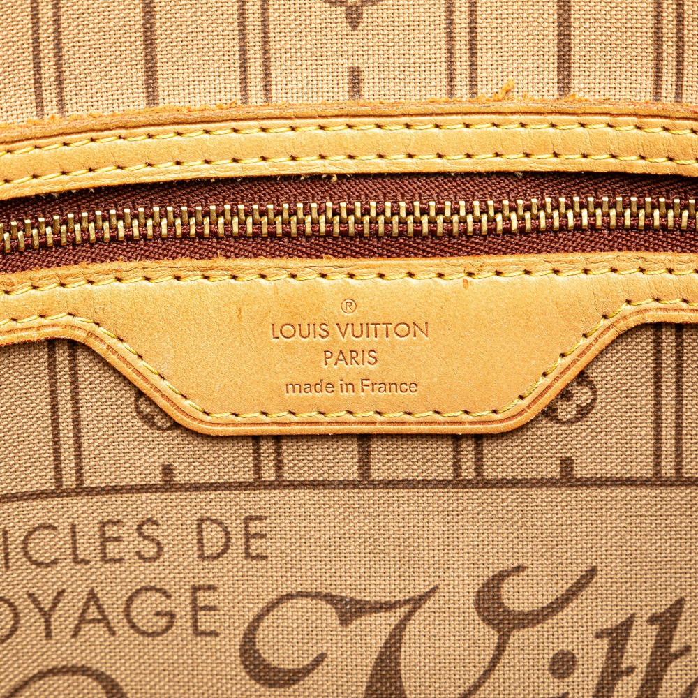Louis Vuitton Neverfull PM Canvas Shopper Shoulder Bag Brown