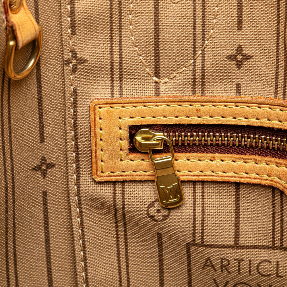 Louis Vuitton Neverfull PM Canvas Shopper Shoulder Bag Brown