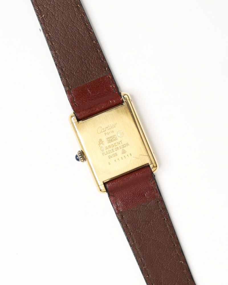 Cartier Tank Vermeil 23mm Rare Manual Watch