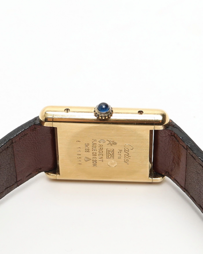 Cartier Tank Vermeil 23mm Rare Manual Watch