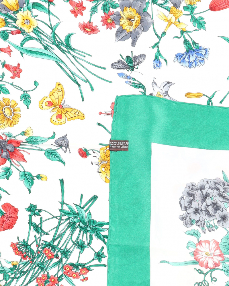 Gucci 90 Floral Silk Scarf