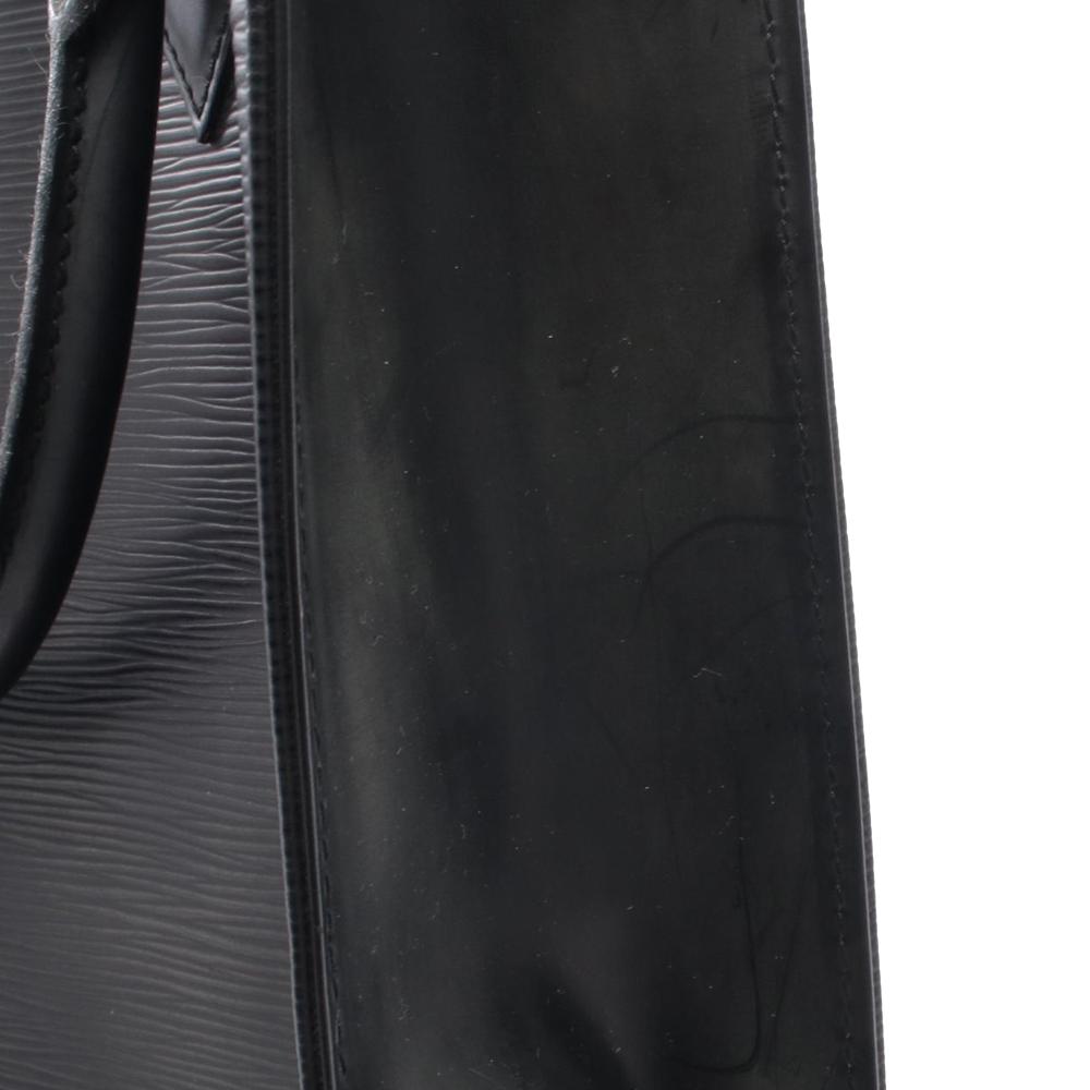 Louis Vuitton B Louis Vuitton Black Epi Leather Leather Epi Sac Plat GM France