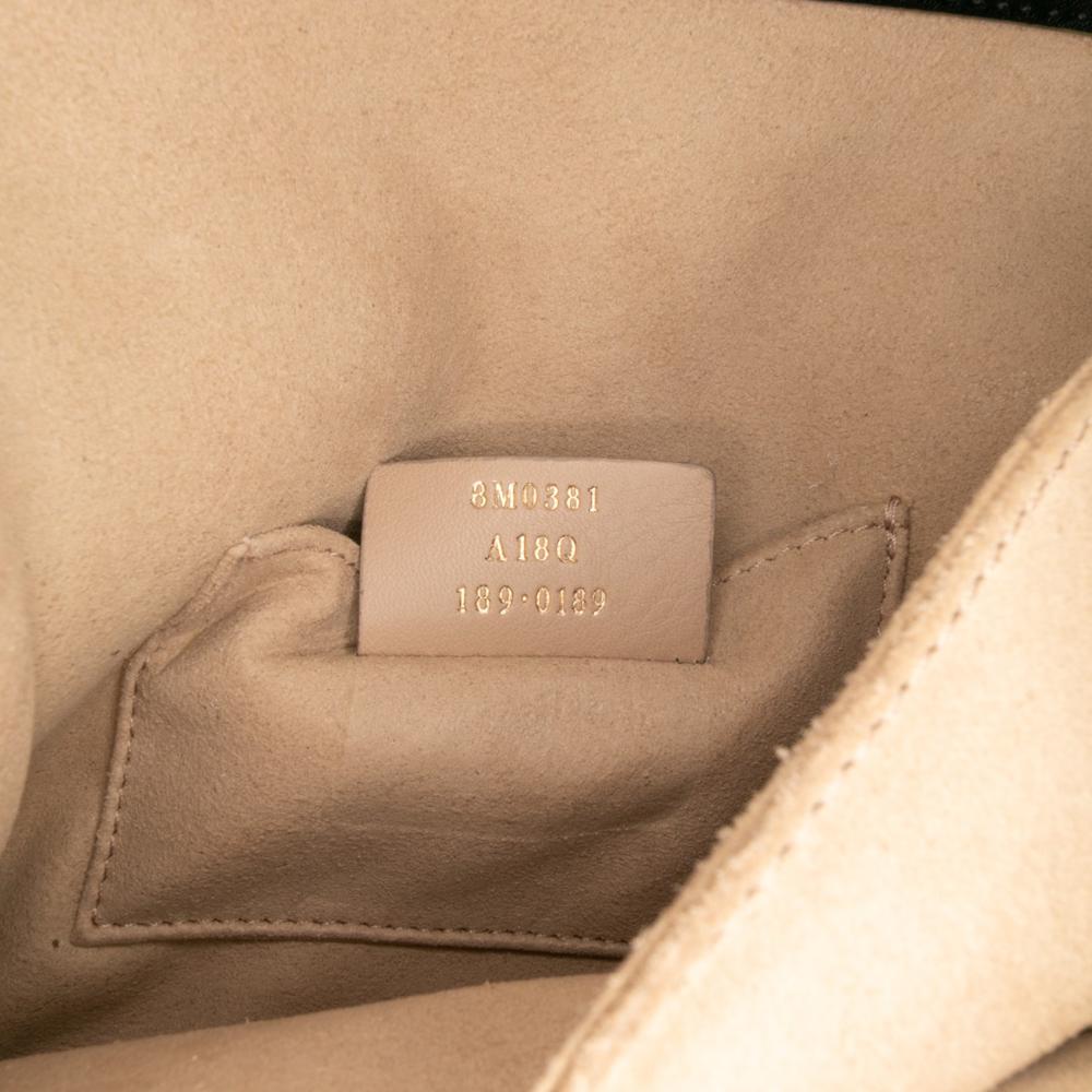 Fendi B Fendi Black Calf Leather Small Scalloped Kan I Crossbody Italy