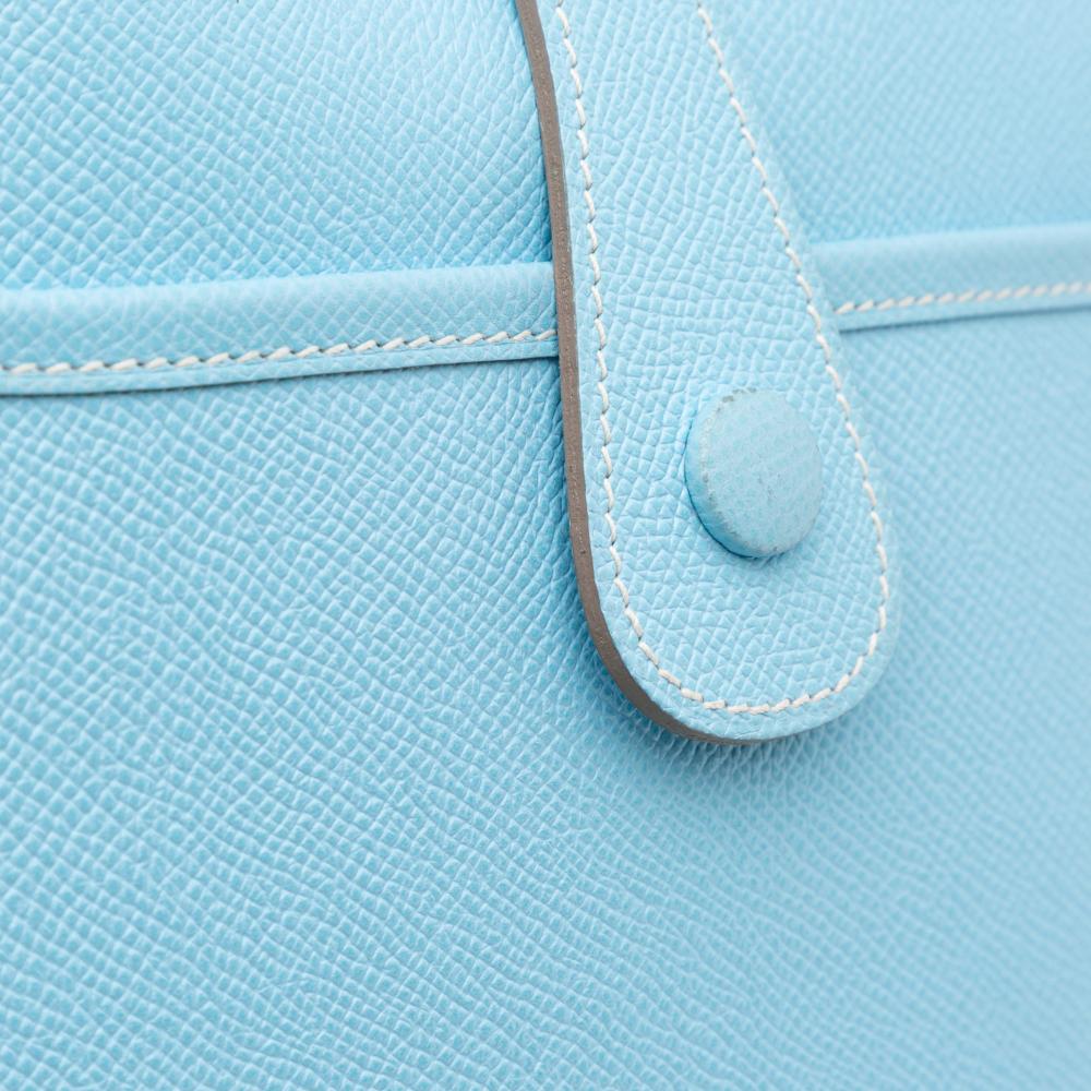 Hermès B Hermès Blue Light Blue Calf Leather Clemence Evelyne III 33 France