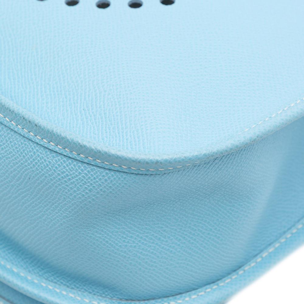 Hermès B Hermès Blue Light Blue Calf Leather Clemence Evelyne III 33 France