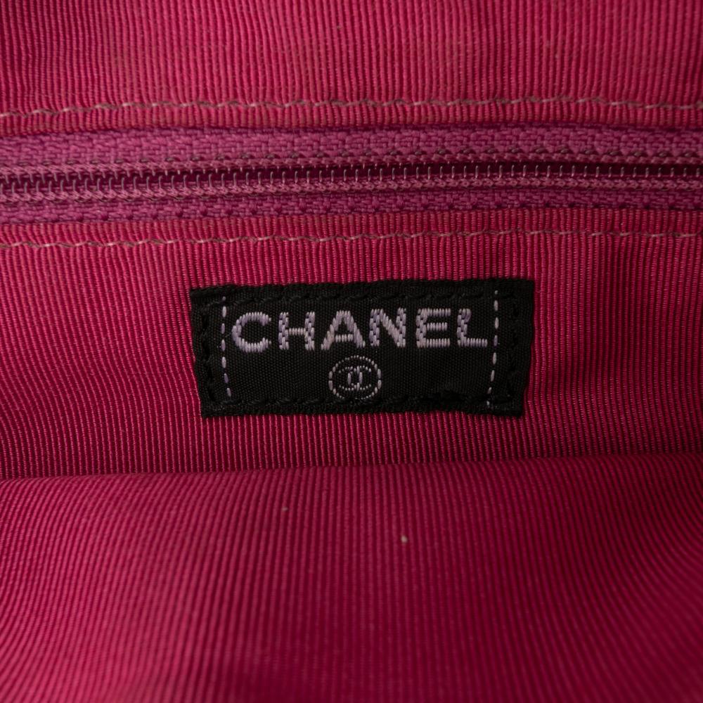 Chanel B Chanel Pink Dark Pink Suede Leather CC Choco Bar Beaded Chain Flap France